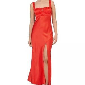 Nicholas Nina Ruched Silk Dress